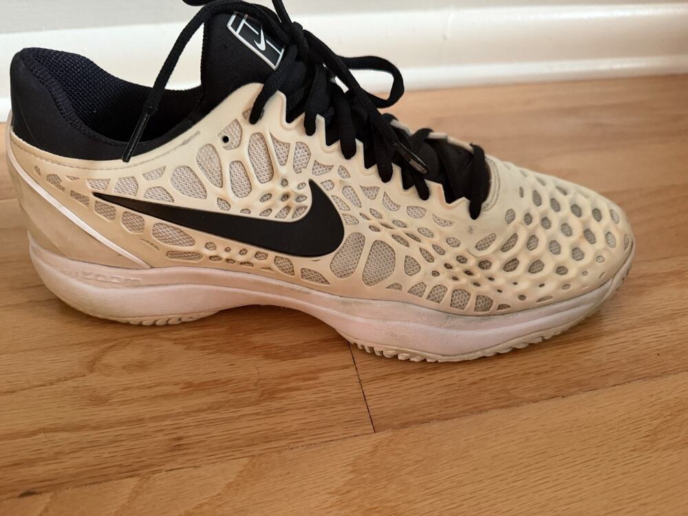 Nike Air Zoom Cage 3 Men’s 12 White Black Tennis Court Shoes 918193-101